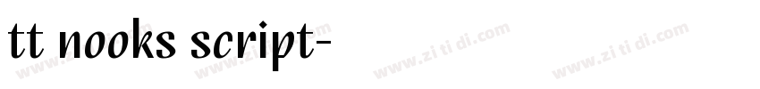 tt nooks script字体转换